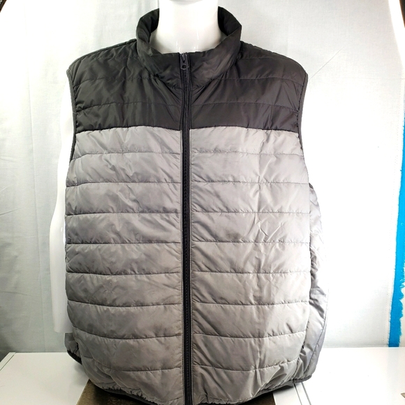 John Bartlett Consensus Full Zip Puffer Vest Gray & Black Men’s 3XL - Picture 1 of 9